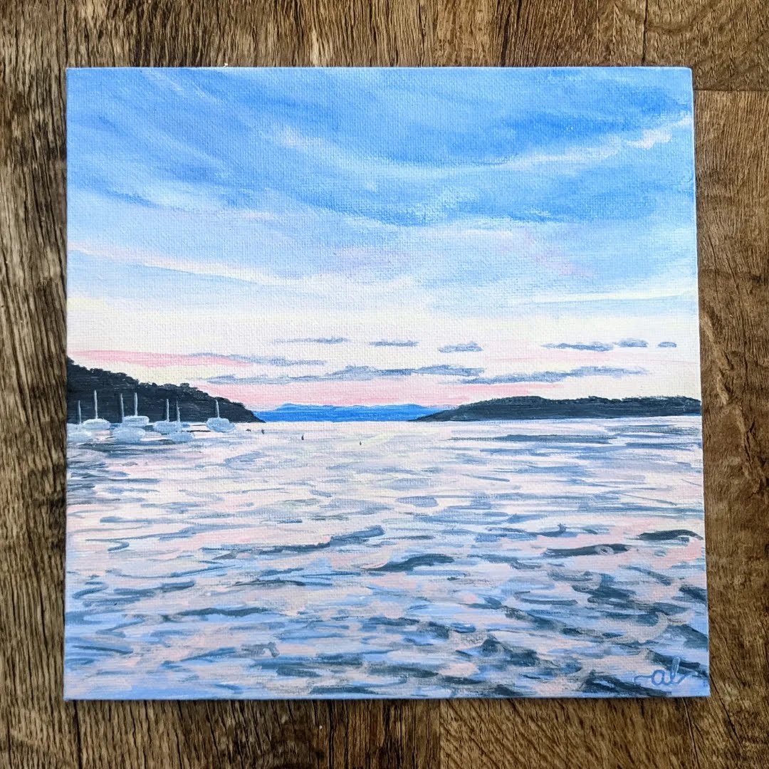 Shelburne Bay, VT - Original Painting 8x8in