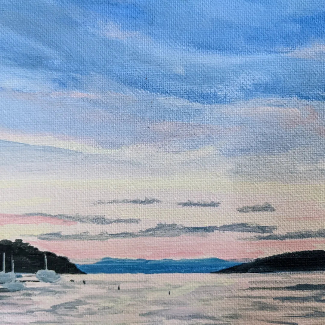 Shelburne Bay, VT - Original Painting 8x8in
