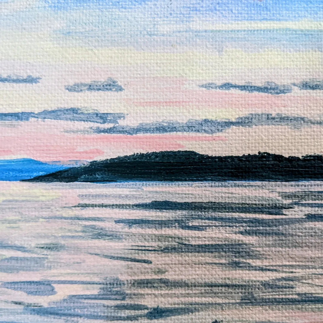 Shelburne Bay, VT - Original Painting 8x8in