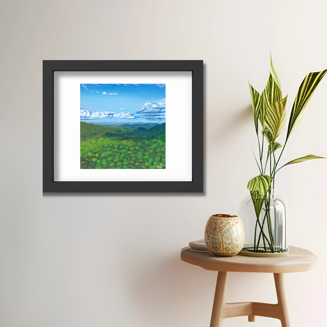 Green view from Camels Hump, VT - Fine Art Print 11x14in