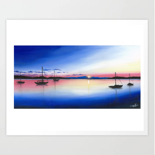 Burlington Waterfront, VT - Fine Art Print 11x14in
