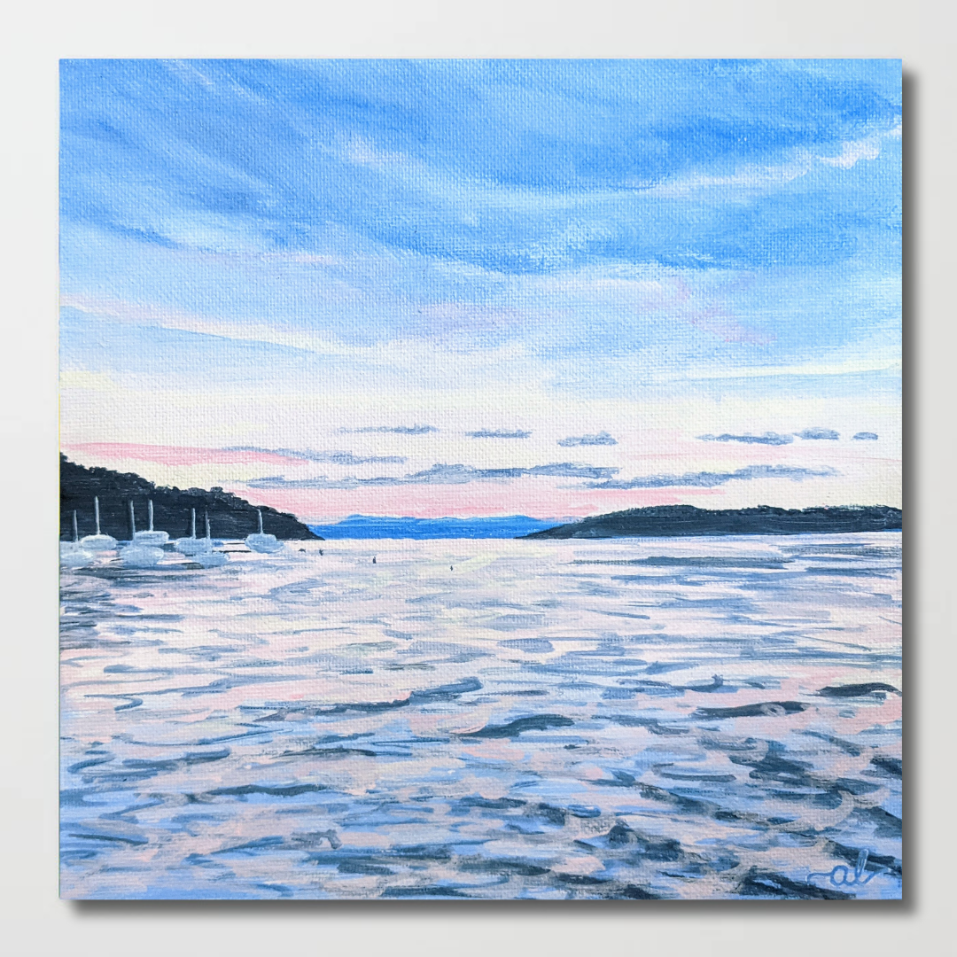 Shelburne Bay, VT - Original Painting 8x8in