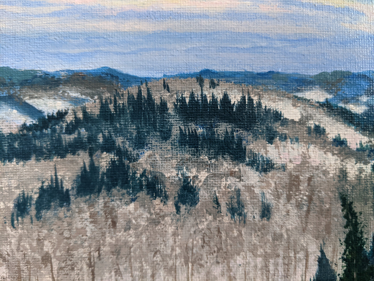 Preston Pond, VT - Original Painting 8x8in