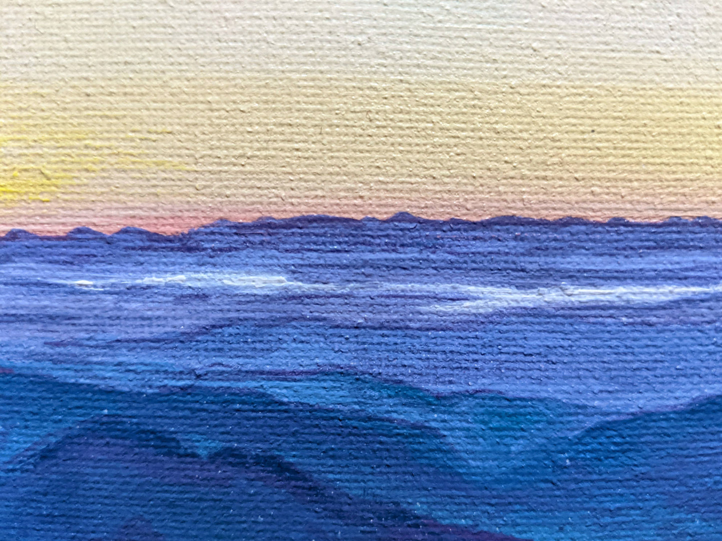 Sunrise from Camels Hump, VT - Original Painting 8x8in