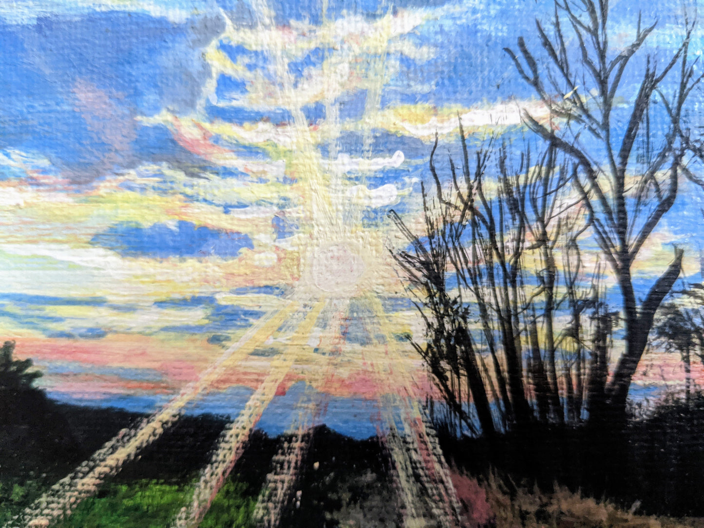 Farm Road in New Haven, VT - Original Painting 8x10in