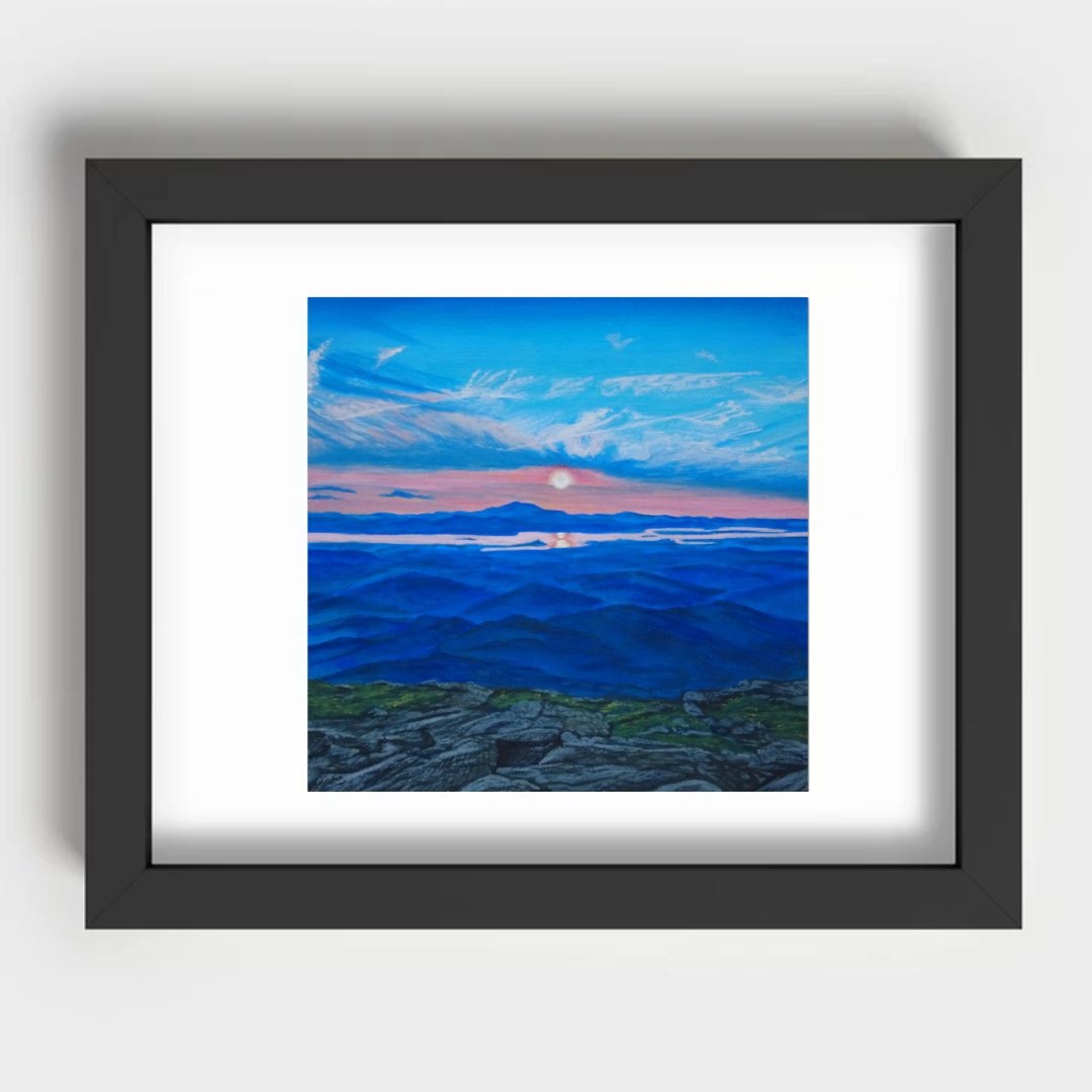 Sunset from Camels Hump, VT - Fine Art Print 11x14in