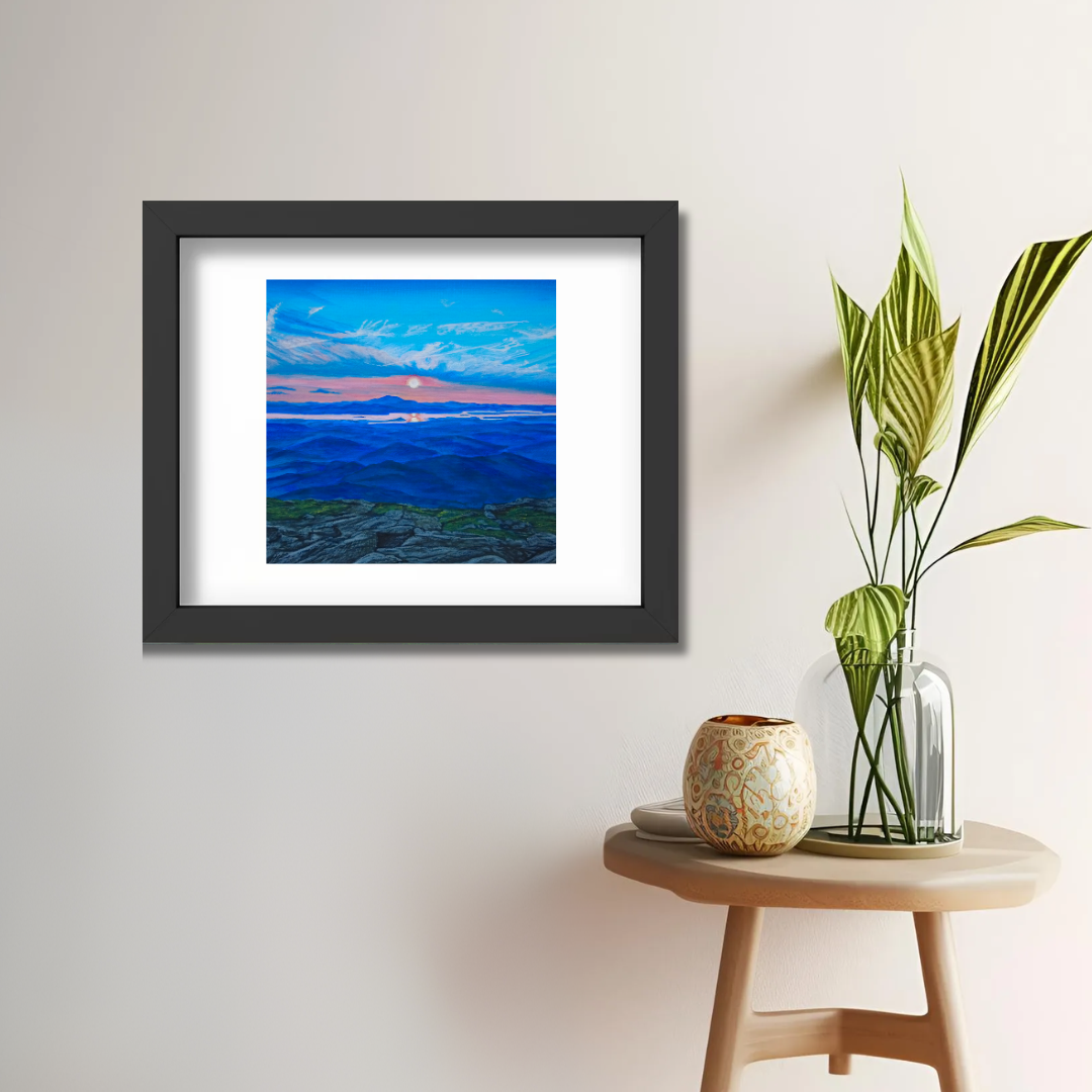 Sunset from Camels Hump, VT - Fine Art Print 11x14in