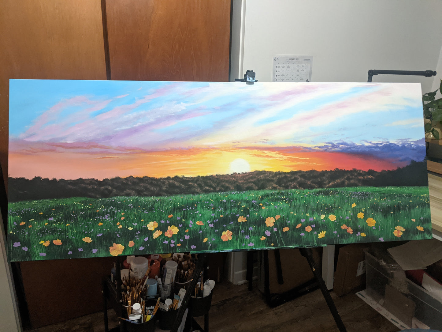 Fire of Summer, VT - Fine Art Print 22x48 in