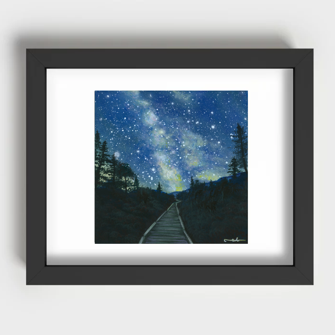 Milky Way from the top of the Notch, VT - Fine Art Print 11x14in