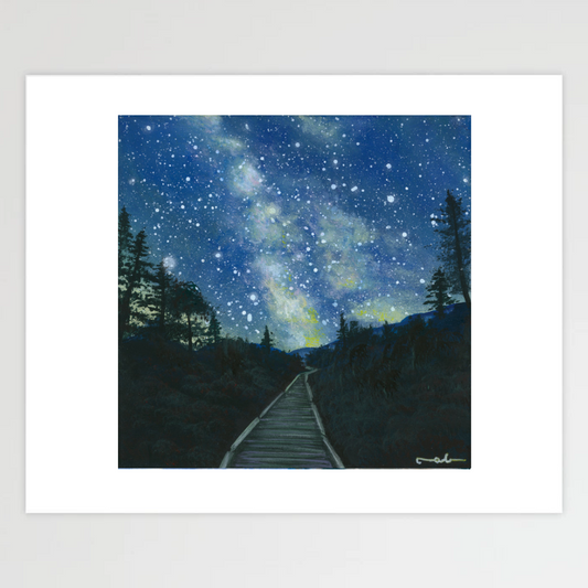 Milky Way from the top of the Notch, VT - Fine Art Print 11x14in