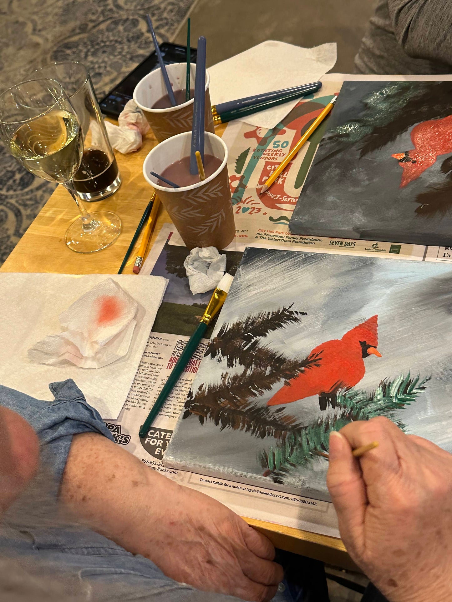 Paint & Sip Event @Sparky's, Essex Jct., VT on 01/23/2025