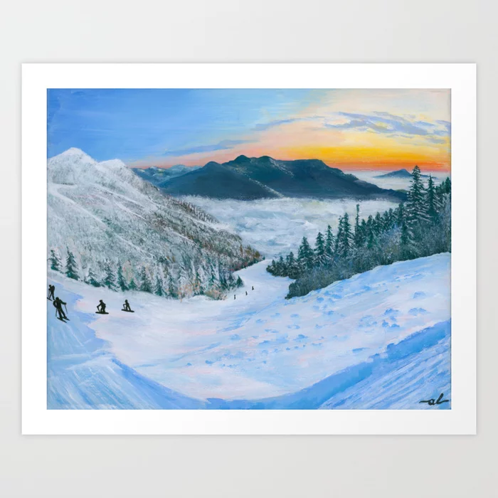 Nosedive at the Stowe Mountain Resort, VT - Fine Art Prints 11x14in