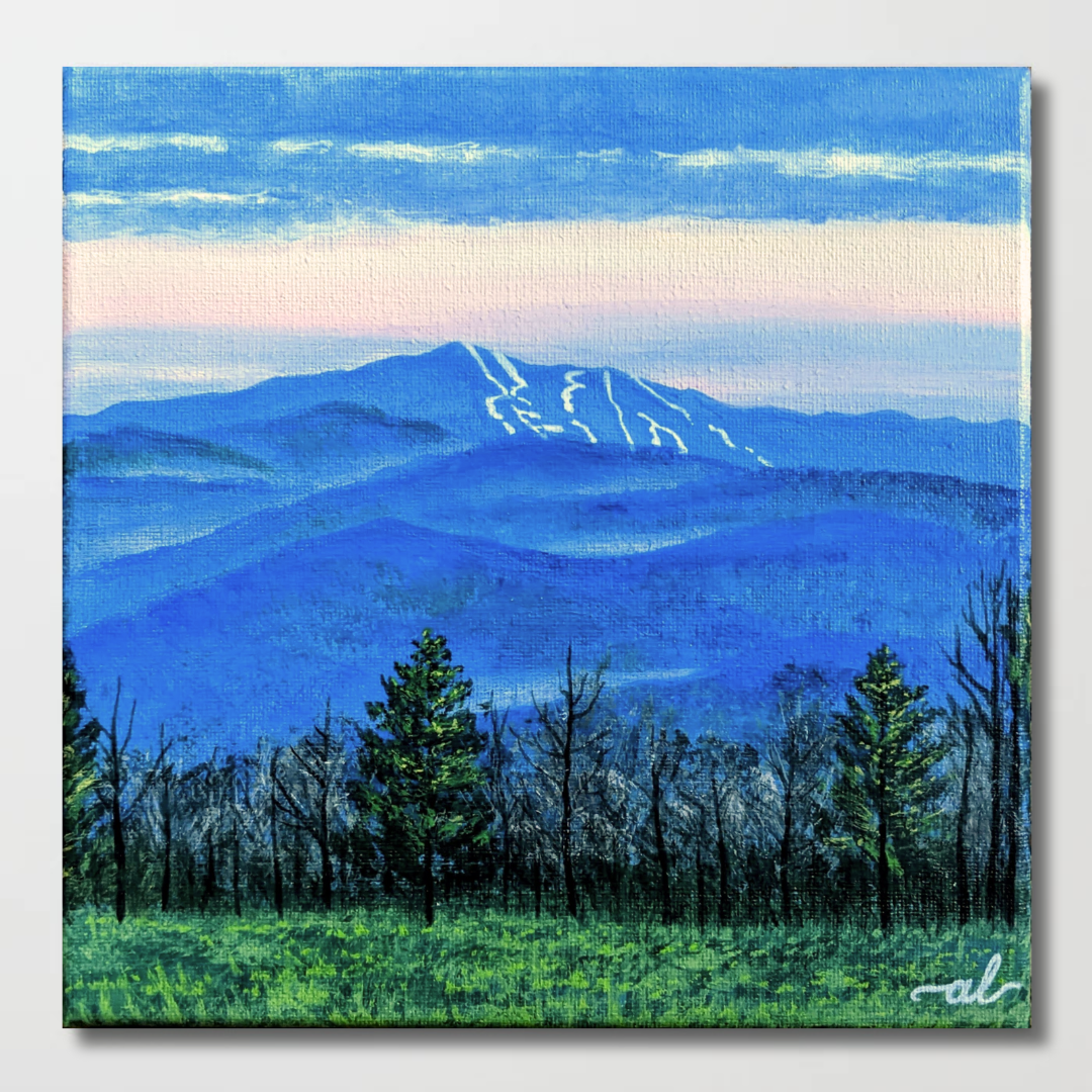 View from East Montpelier, VT - Original Painting 8x8in