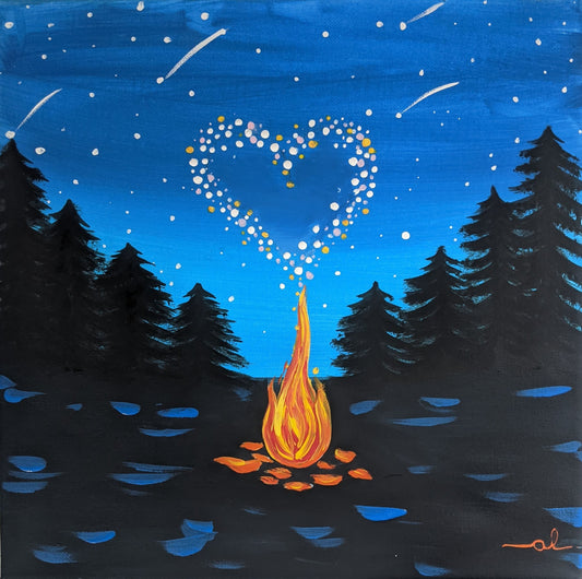 Romantic Campfire Vermont