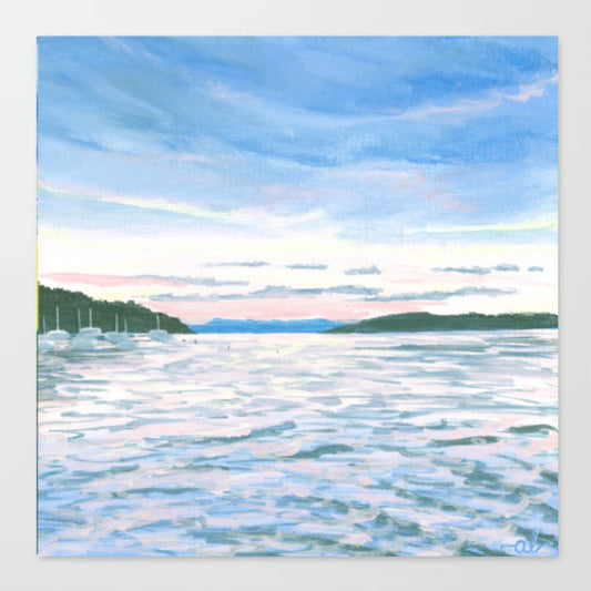 Shelburne Bay, VT - Original Painting 8x8in