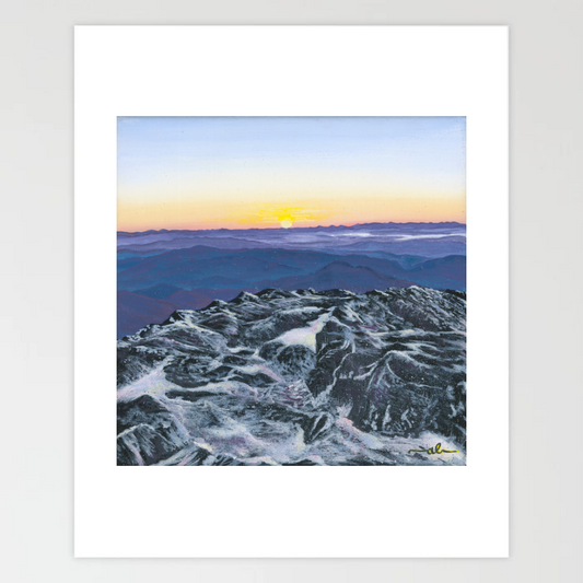 Sunrise from Camels Hump, VT - Fine Art Print 11x14in