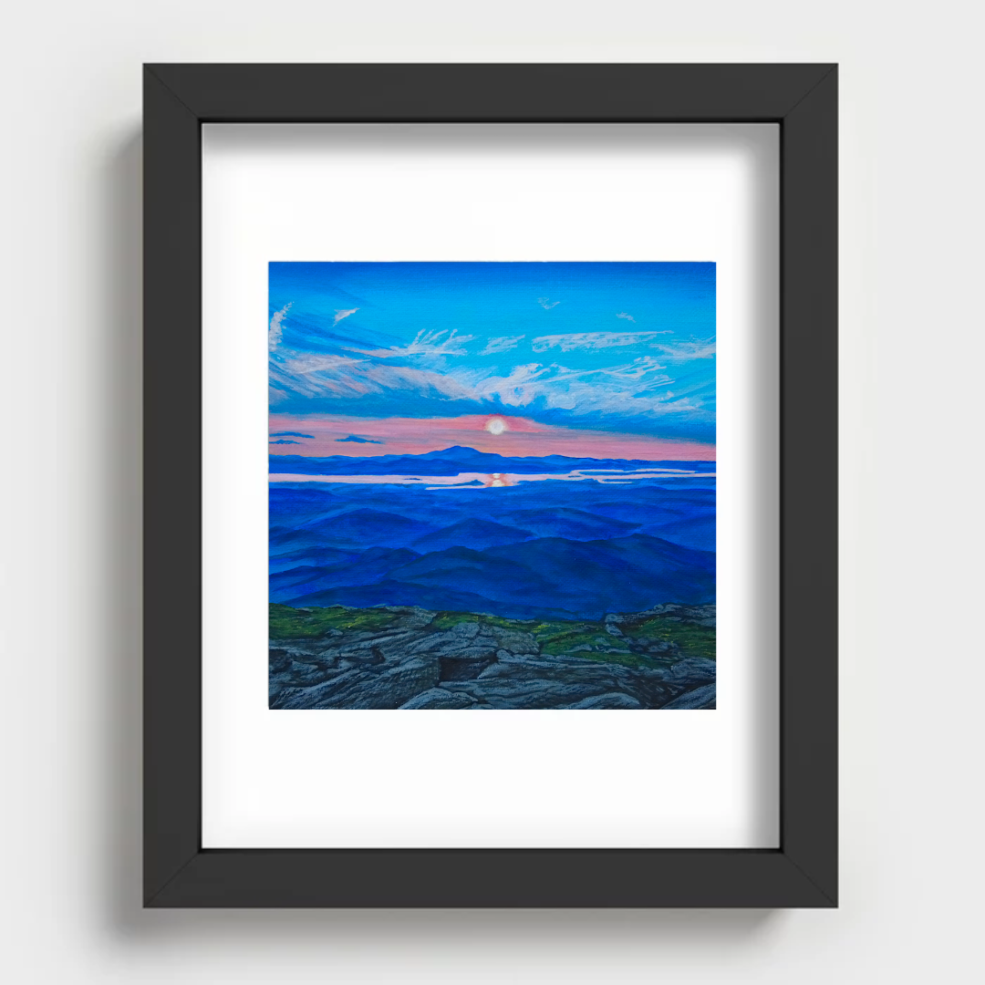 Sunset from Camels Hump, VT - Fine Art Print 11x14in