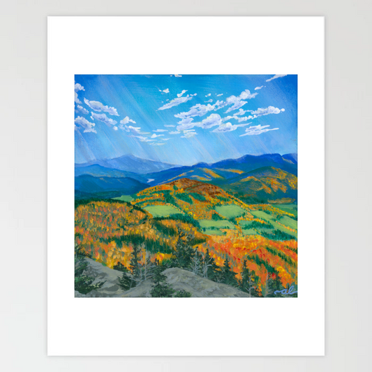 Top of Stowe Pinnacle, VT - Fine Art Print 11x14in